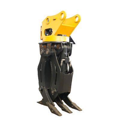 Made in China 360 Degree Rotating Excavator Hydraulic Log Grapple Stone Grab