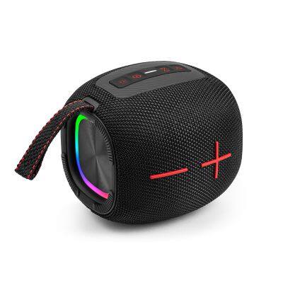 10w Home Party Karaoke Speaker Mini Colorful Led Light Surround Deep Bass Music Player Fabric BT Wireleses RGB Speaker photo-3