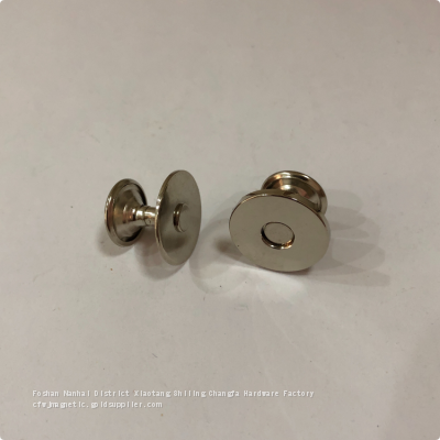 18MM Nickel-plated Ultra-thin Double-sided Rivet Magnetic Button photo-2