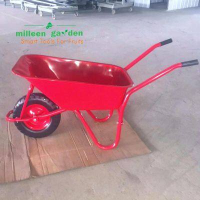 Euro Market Durable Signal Wheel 6 Cuft 100 Liter 200kg Capacity Industrial Construction Transport Wheelbarrow