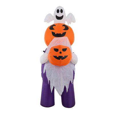 Inflatable grim reaper with Inflatable haunted house – Spooky Halloween Display