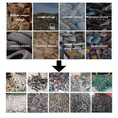 Plastikschredder, Plastikflaschenschredder, Doppelschneidwellenschredder, Industrieller Plastikschredder photo-3