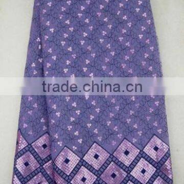 swiss design j76-6 lilac color french sequin net lace for african party