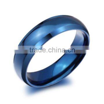 Blue color titanium stainless steel ring