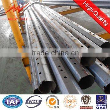 small floor area Transmission galvanized Steel pipe electric pole