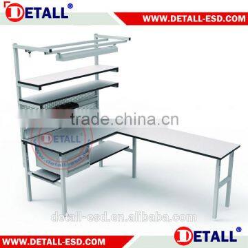 Detall Adjustable Corner workbenches with Keyboard shelf