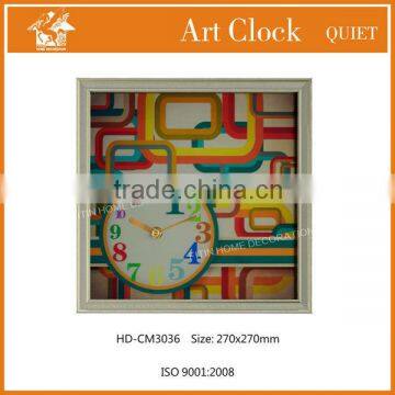 modern beautiful glass art drawing clock HD-CM3036