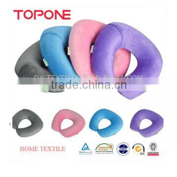 Lovely design colorful type hot selling j pillow travel pillow