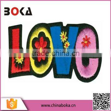 BOKA embroidery colorful letter patches factory direct sell applique