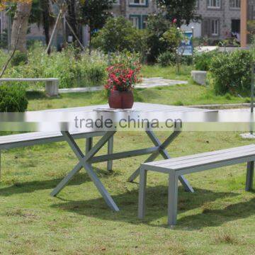 Wooden metal patio furniture set