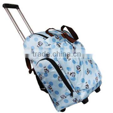 Large Polyester Fashion Trolley Travel Bag With Wheels