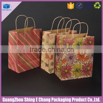 Top quality recycled paper material packaging box, kraft paper bag brown