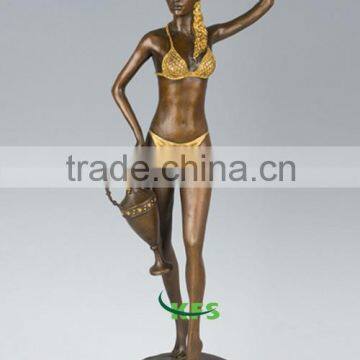 Bronze Bikini lady with vase