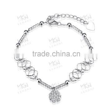 Couple fashion silver bracelets 925 silver jewelry pure silver chains