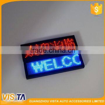 USB Charging Wireless Mini Display Car LED Table Board Car LED Digital Display Board Red Blue Green Digital LED Badge