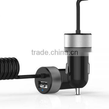 universal car charger 5V 2.4A usb car charger with cable