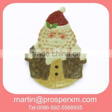 Ceramic christmas popular santa plate