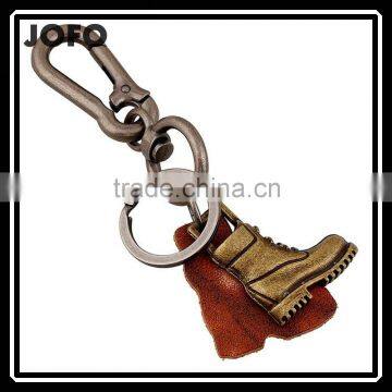 2015 Hot Sale Fashion Punk Style Keychain Shoe Shape Pendant Leather Keychain