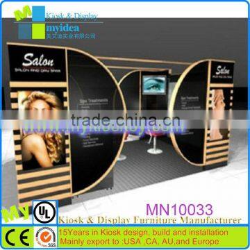 Latest high grade hairdressing kiosk for mall,hairdressing salon furniture,mall hair salon kiosk