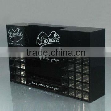 Black Acrylic Pop Display Cosmetic Retail Countertop Displays Stand