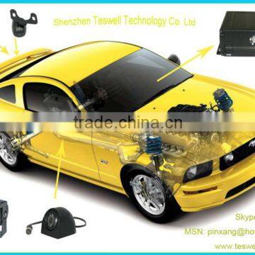 Hot sale 4ch 3G SD card memory taxi dvr recorder