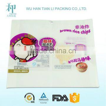 BPA Free customized printed CMYK calendar printing plastic potato chips bag