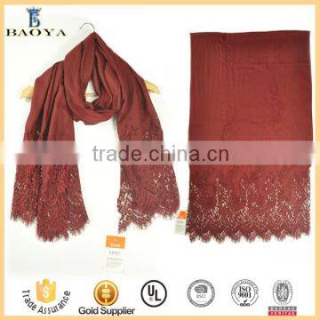 new solid color modal blending lace scarf