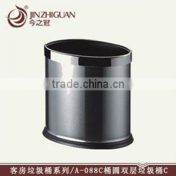 Stainless steel oval dustbin for room (A-088CC)