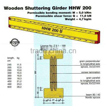 FORMWORK H20 BEAM JPINE/LVL FLANGE