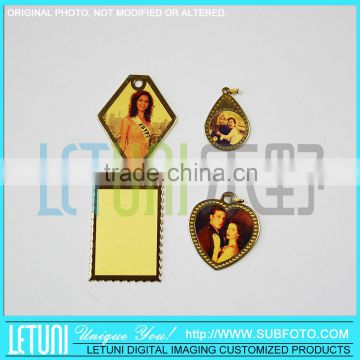 Sublimation Print Blanks Personalized Jewelry Metal Pendant