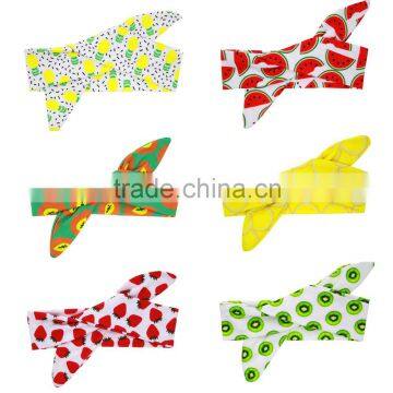 Hot-sales Kids Fruits Printed Headband Girl Cotton Headband Toddler Knotted Headband Wh-1790 photo-3