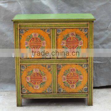 Chinese Tibet furniture hand painted cabinet