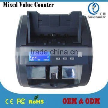 Newest Mixed Value Discriminator Money Counter Multi Currency Value Counter for EURO&USD