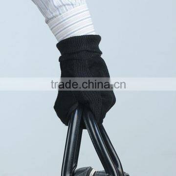 black color men's pig suede gloves