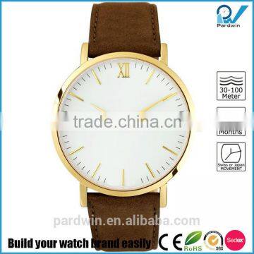 Polished Gold Plated 316L Stainless Steel Material Crystal Sapphire 5ATM Water Resistant Unisex Watch photo-6