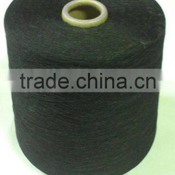1/10 NE TETORON 92.5% STAINLESS STEEL 7.5% BLACK CONDUCTIVE YARN BLENED YARN