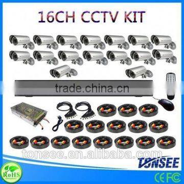 Digital Camera kit electronic door lock 16CH CCTV DVR with 800TVL CMOS IR bullet Cameras dvr kit