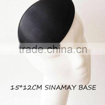 15*12cm black fascinator base/sinamay hat base/satin base/fascinator wholesale                        
                                                Quality Choice