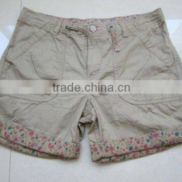 2012 new fashion ladies turned edge casual soft cotton hot shorts