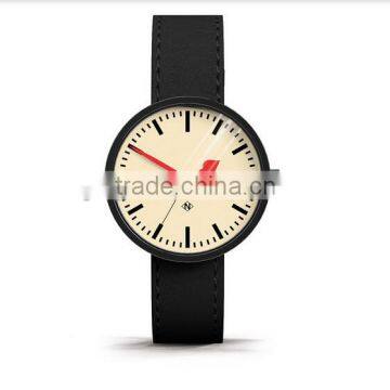 Drummer Watch Ion-plated Steel Leather Bracelet Wristwatch photo-2