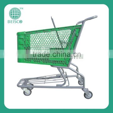 American style,165L plastic shopping cart for supermarket