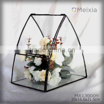 MX130009 tiffany style stained glass flower vase for wedding decoration centerpiece