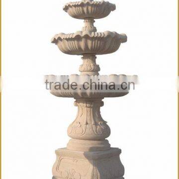 Granite Beige Marble Outdoor Garden Water Fountains