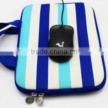 Latest Style Stripe printing laptop bag with PP handle