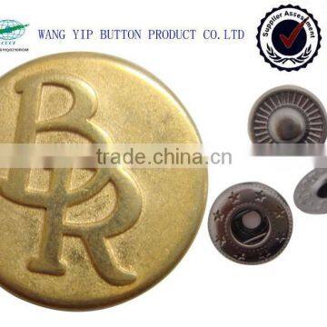 15mm metal gold buttons for fur coat