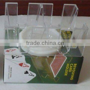 6-Deck Acrylic Revolving Card Holder