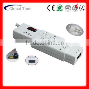 6-outlet American power strip with RJ45 Protection