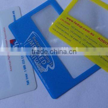 Business card magnifier,magnifying lens, pvc credit card magnifier Business card magnifier,magnifying lens,