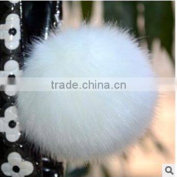 100% Cute Genuine Fox Fur Ball for Keychain Bag Car Accessories photo-5