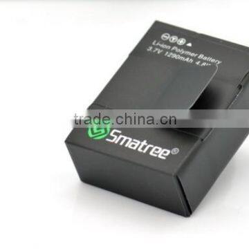 New battery 3.7v 1290mah smatree battery for gopro camera